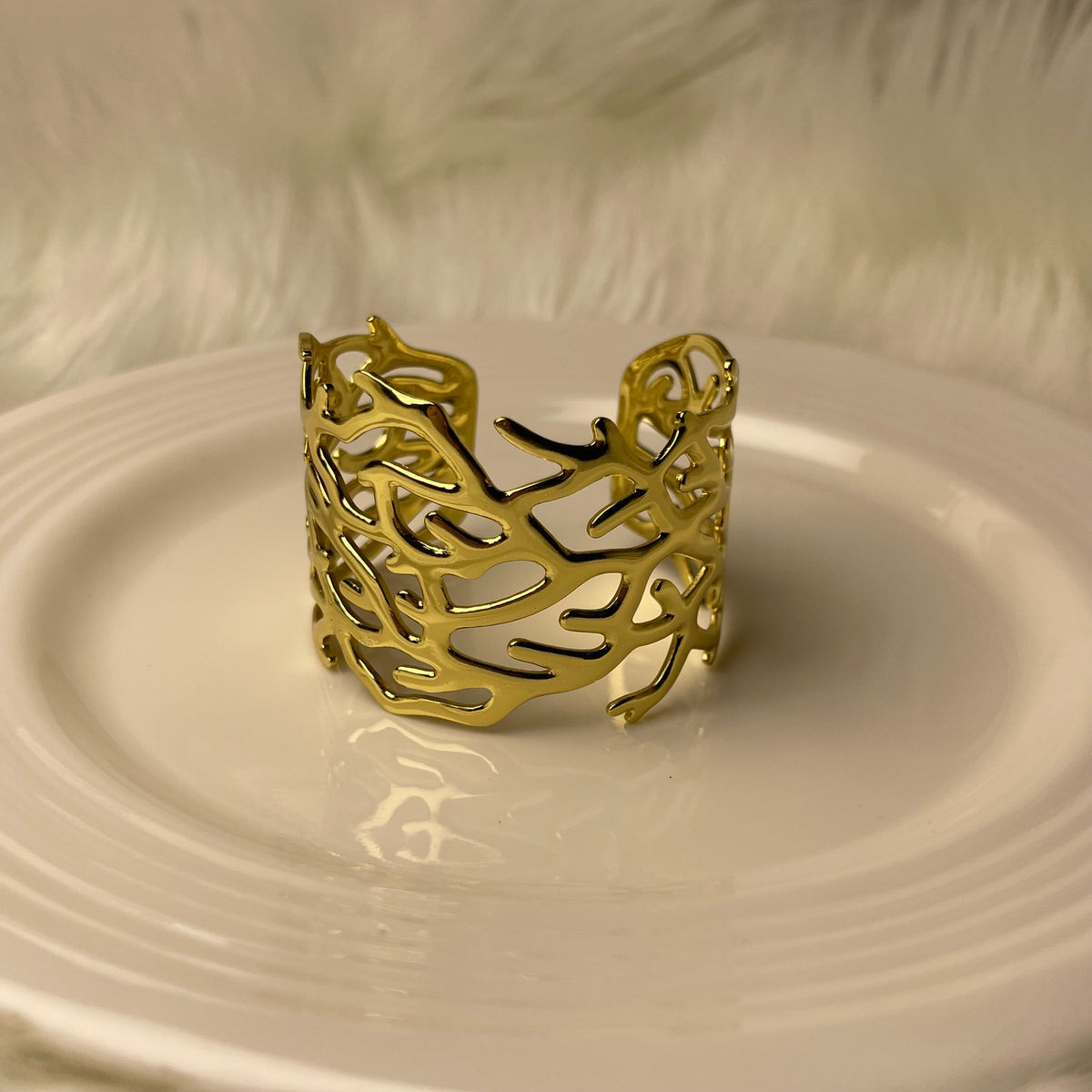 Veins Stainless steel Cuff