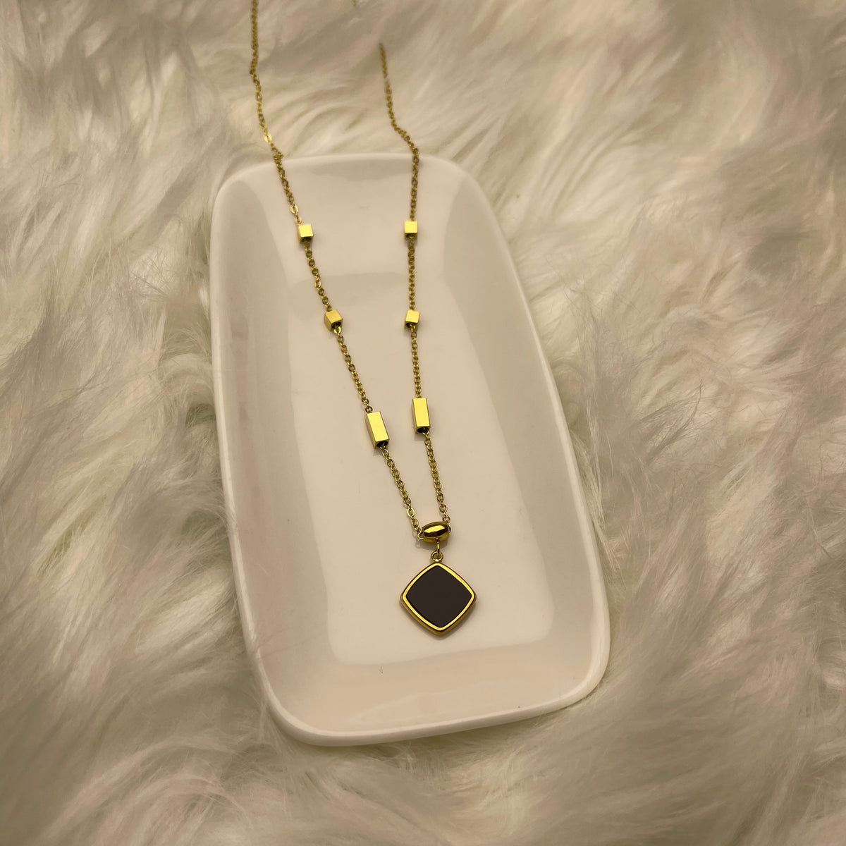 Jade Stainless steel Pendent