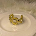 Sunflower Stainless steel Cuff
