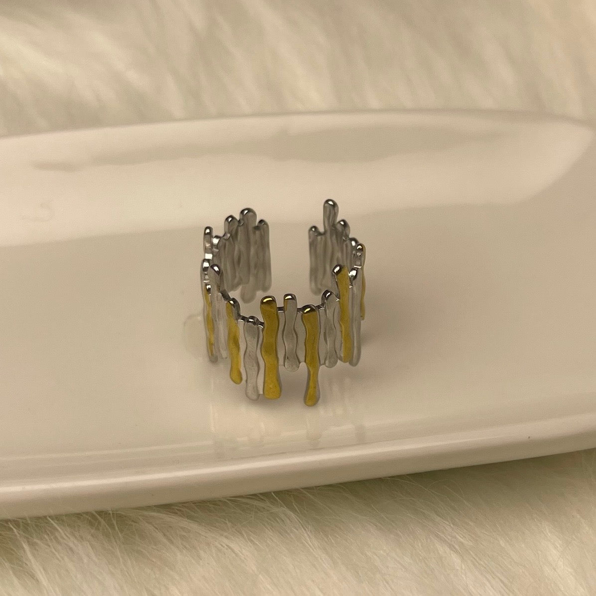Two tone Stainless steel Ring