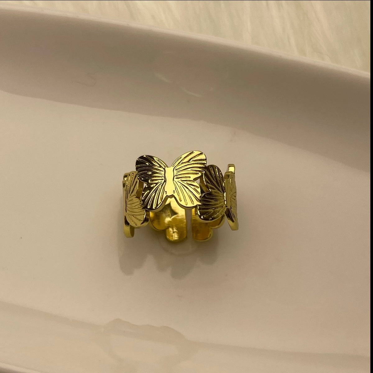 Butterfly Stainless steel Ring