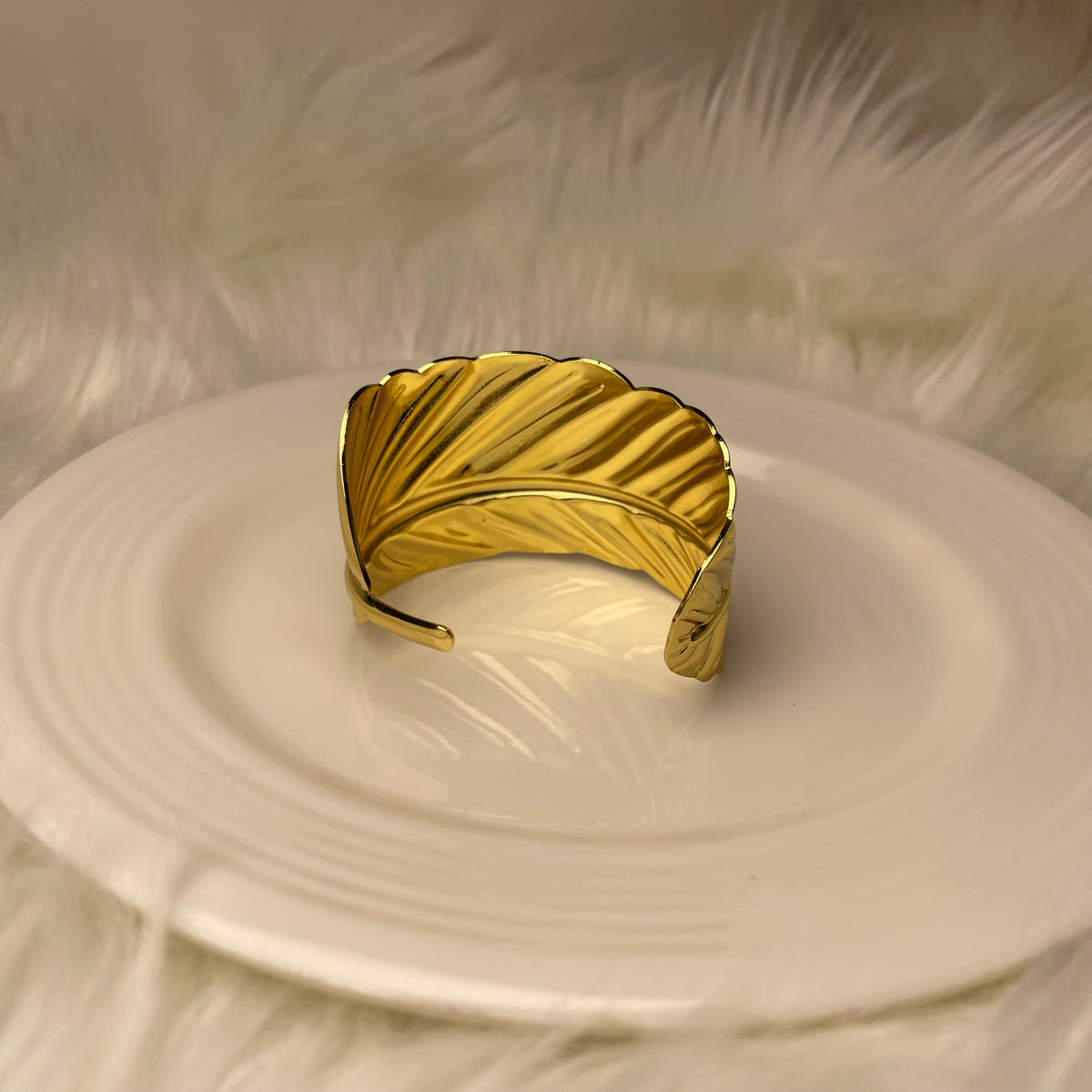 Leaf Stainless steel Cuff