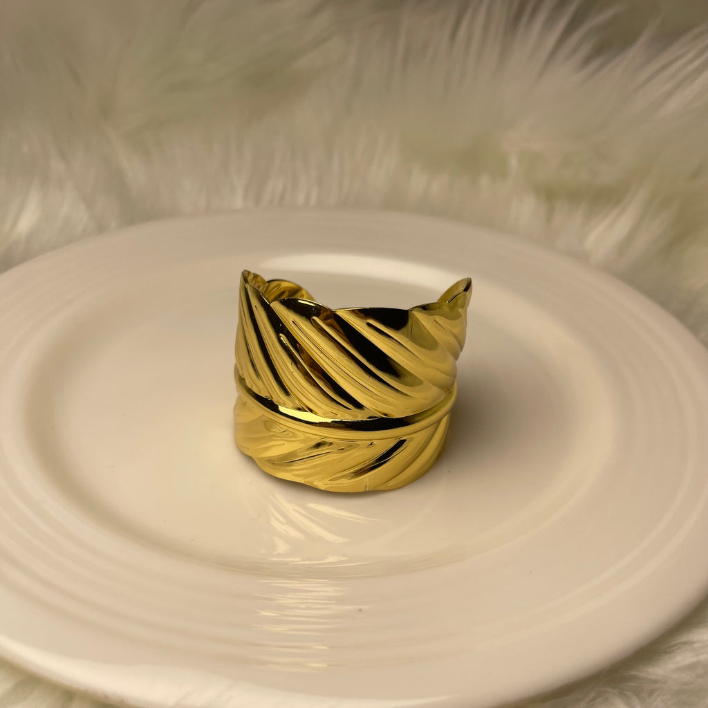 Leaf Stainless steel Cuff