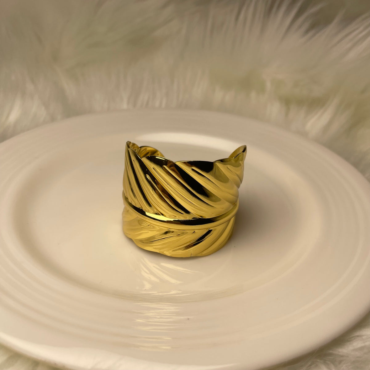 Leaf Stainless steel Cuff