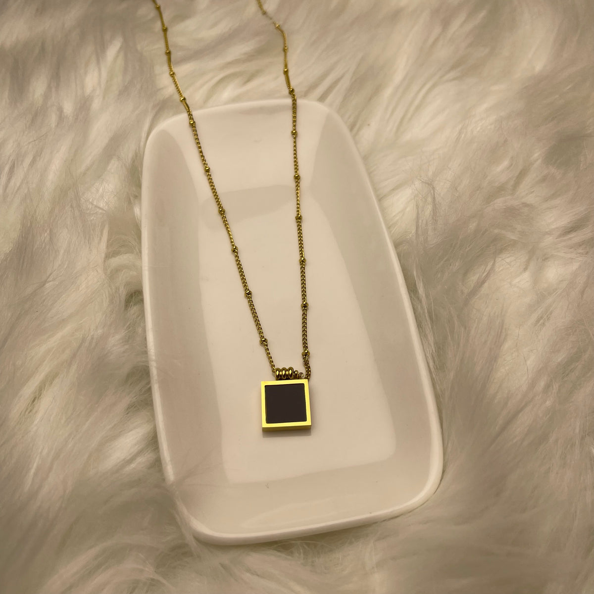 Stone Stainless steel Pendent