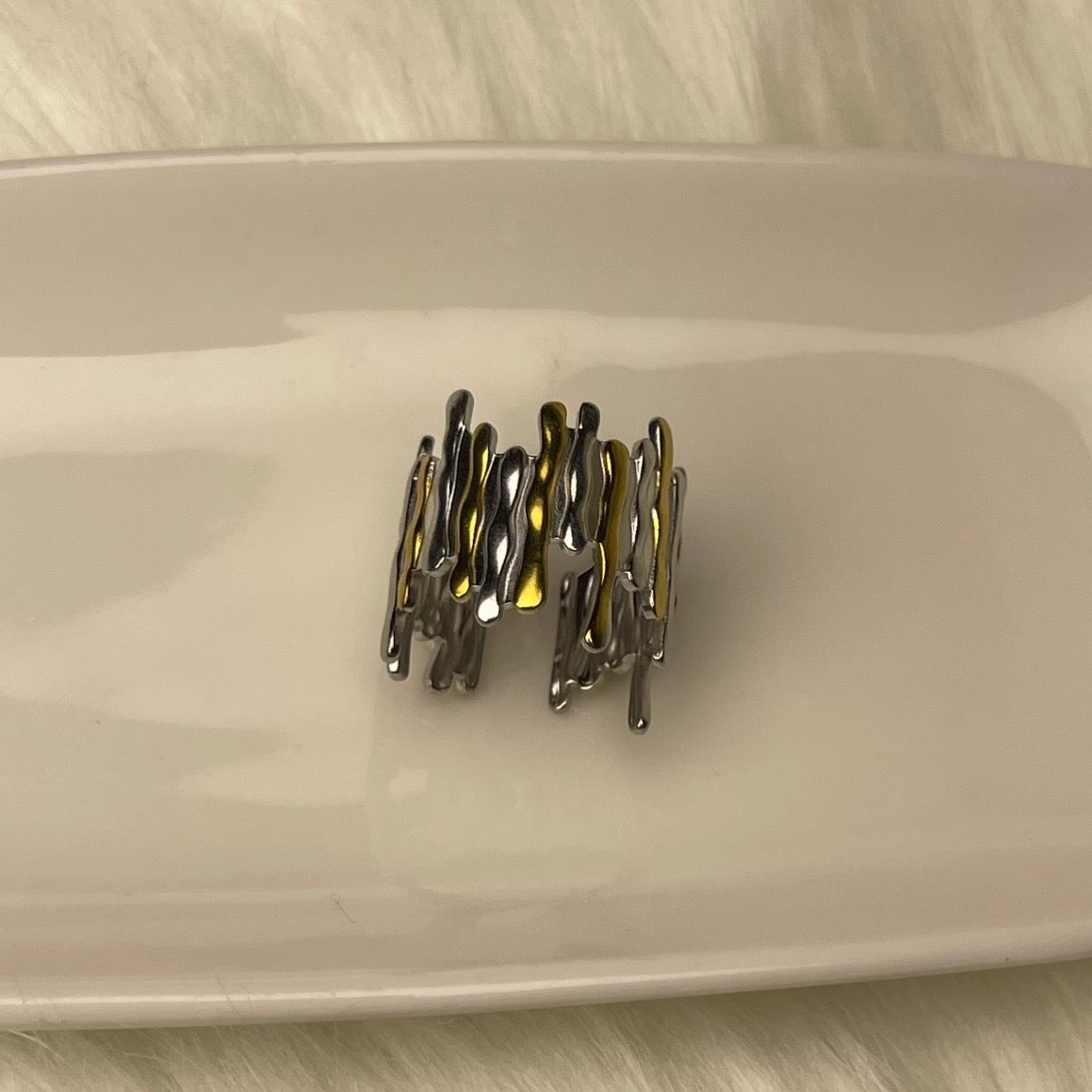 Two tone Stainless steel Ring