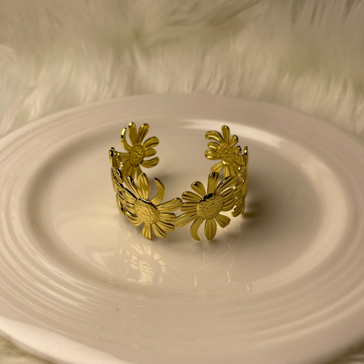 Sunflower Stainless steel Cuff