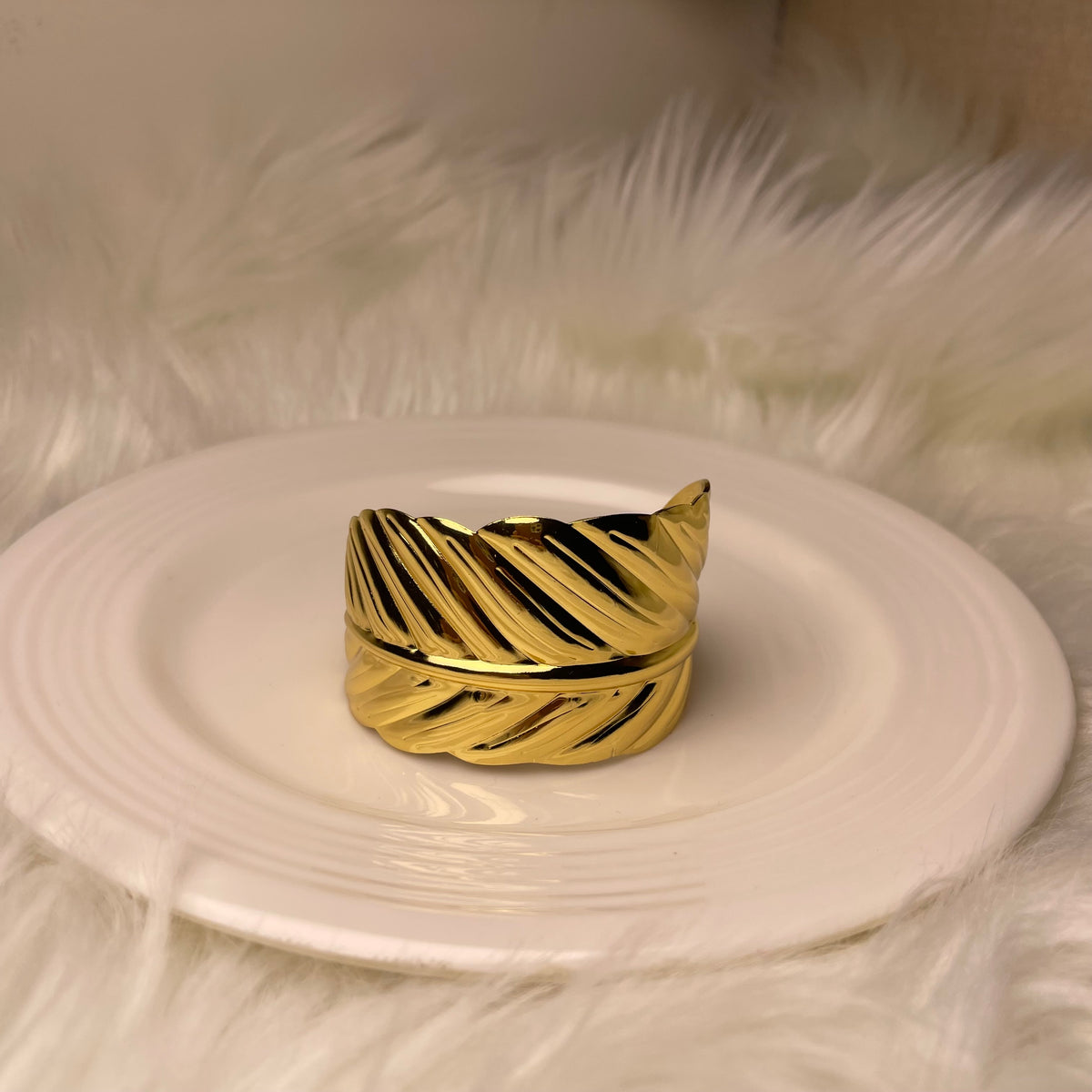 Leaf Stainless steel Cuff