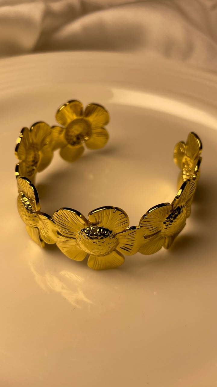Flower Cuff Bracelet