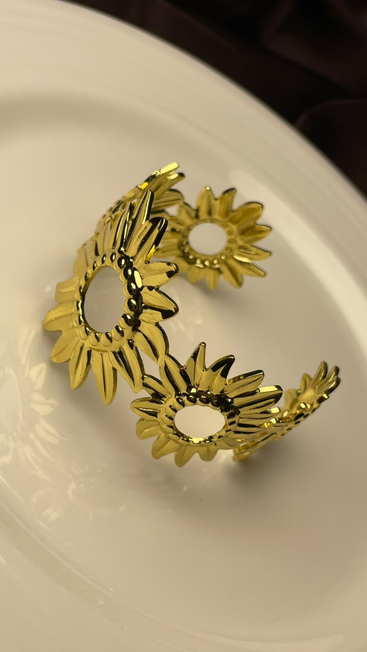 Sunflower Cuff Bracelet