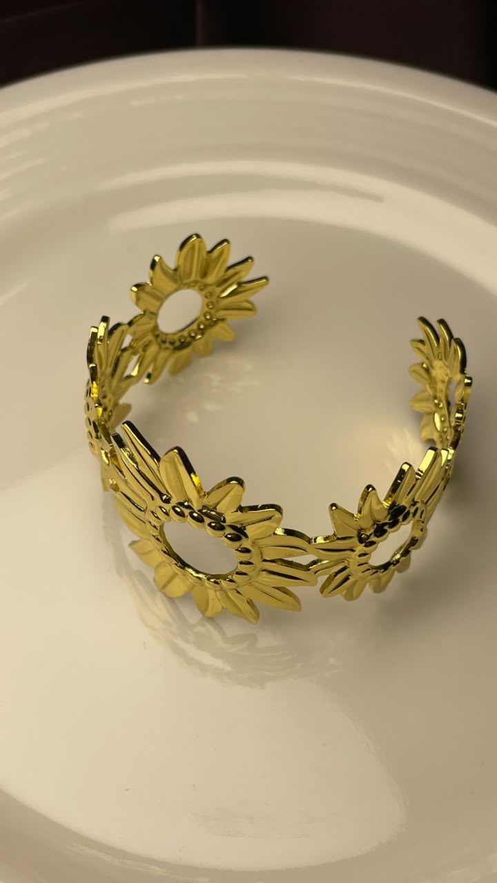 Sunflower Cuff Bracelet